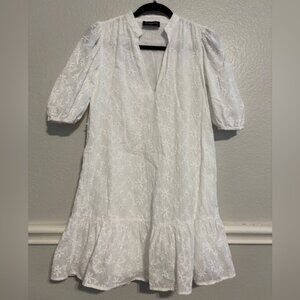 MINKPINK-Revolve White Sadie Broidery Mini Dress size XS
